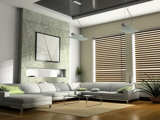 interior fashionable living-room 3d rendering